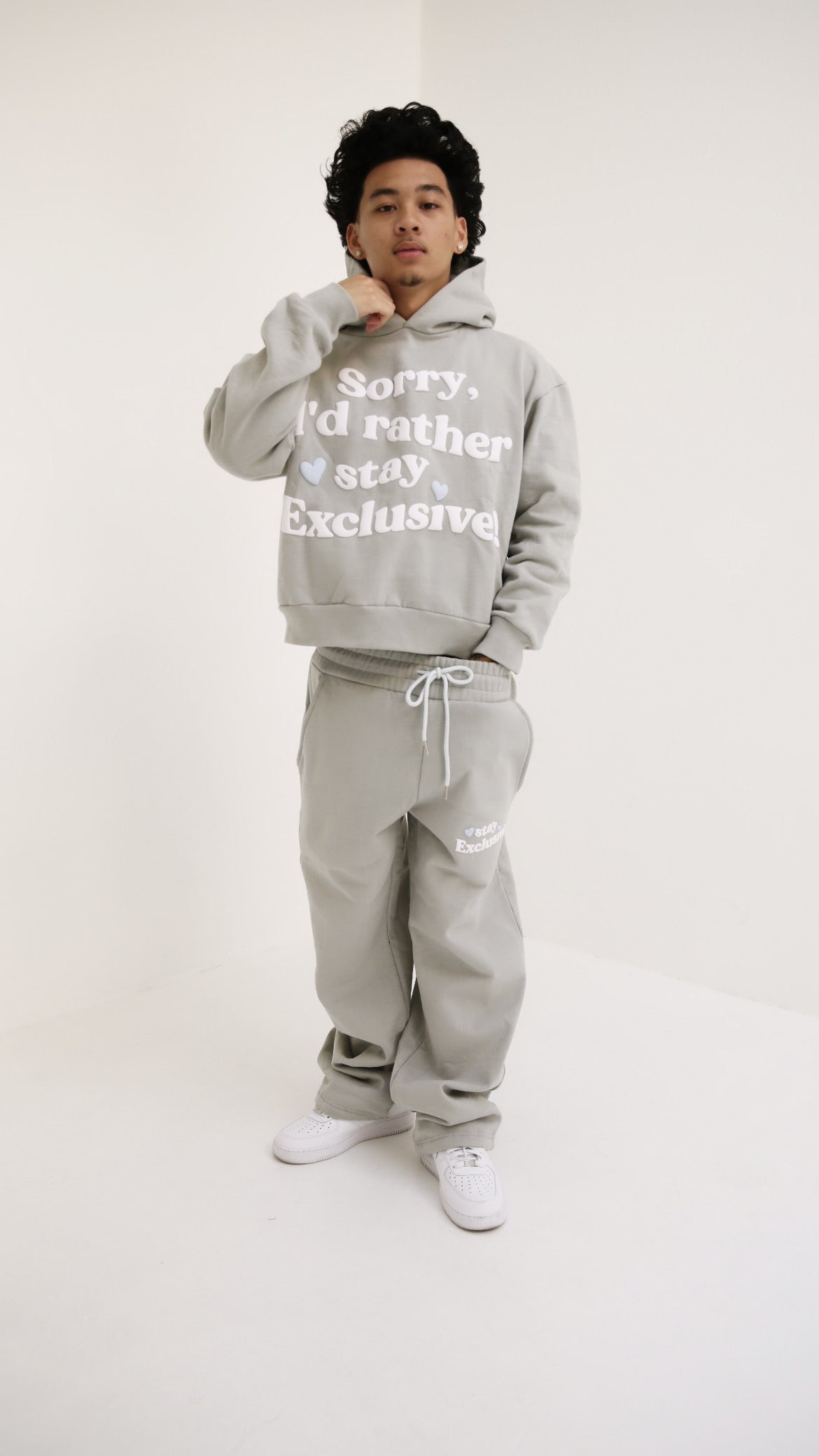 Grey Sorry Hoodie