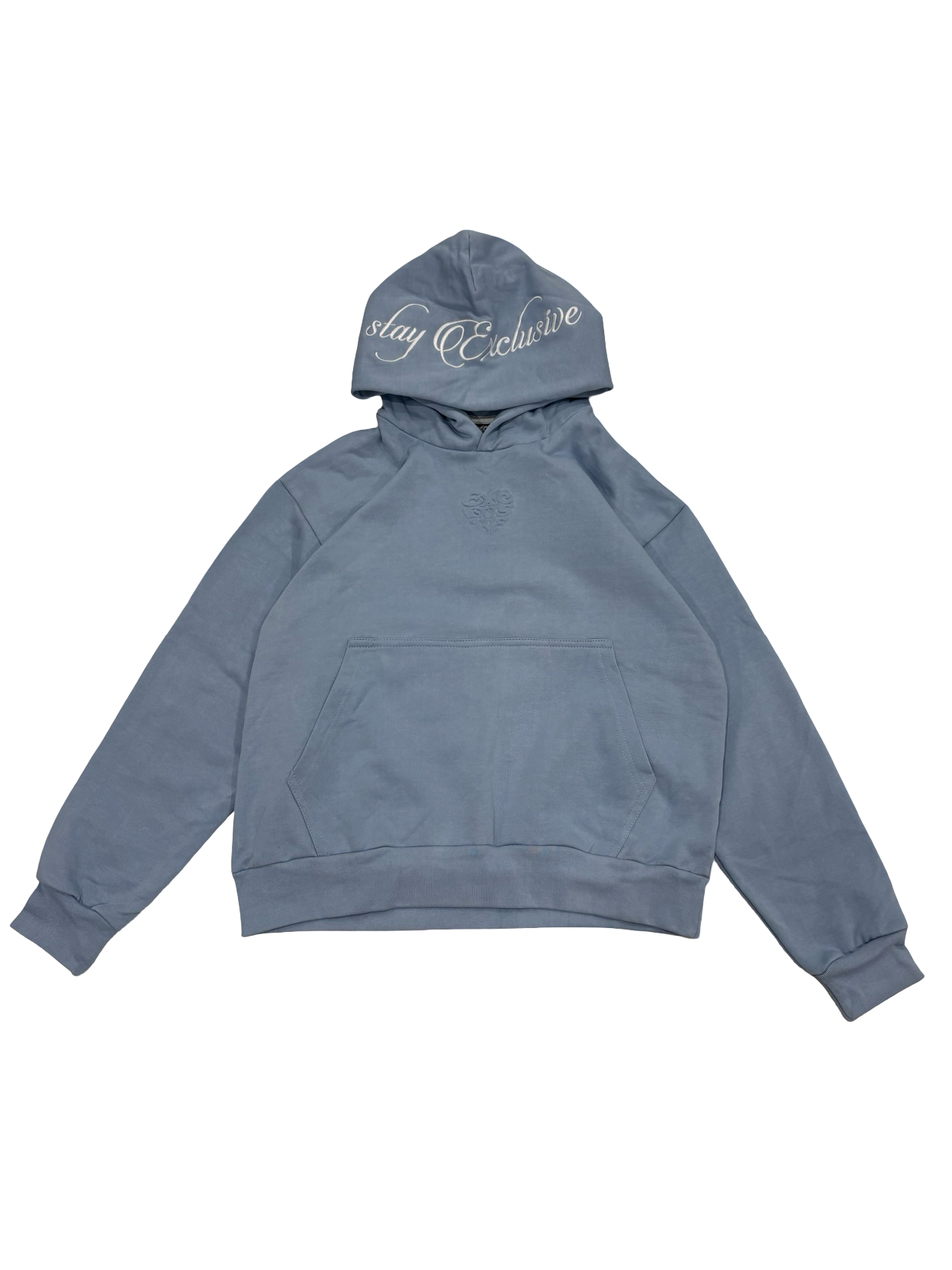 Blue Emboss Hoodie