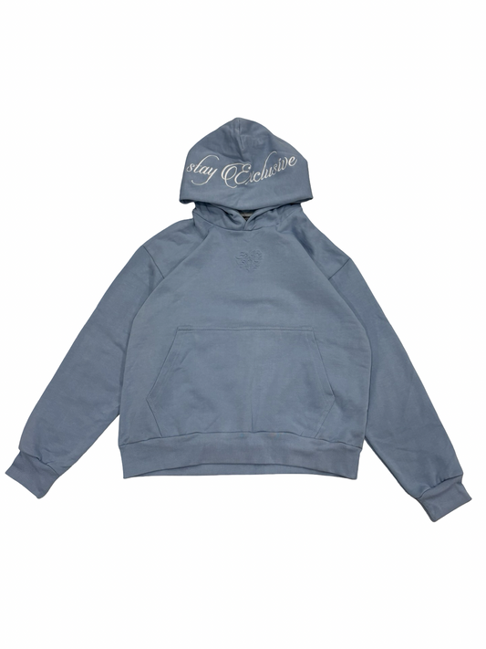 Blue Emboss Hoodie