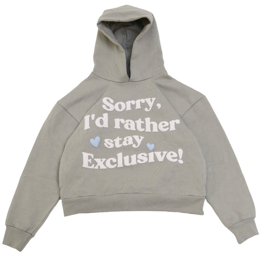 Grey Sorry Hoodie