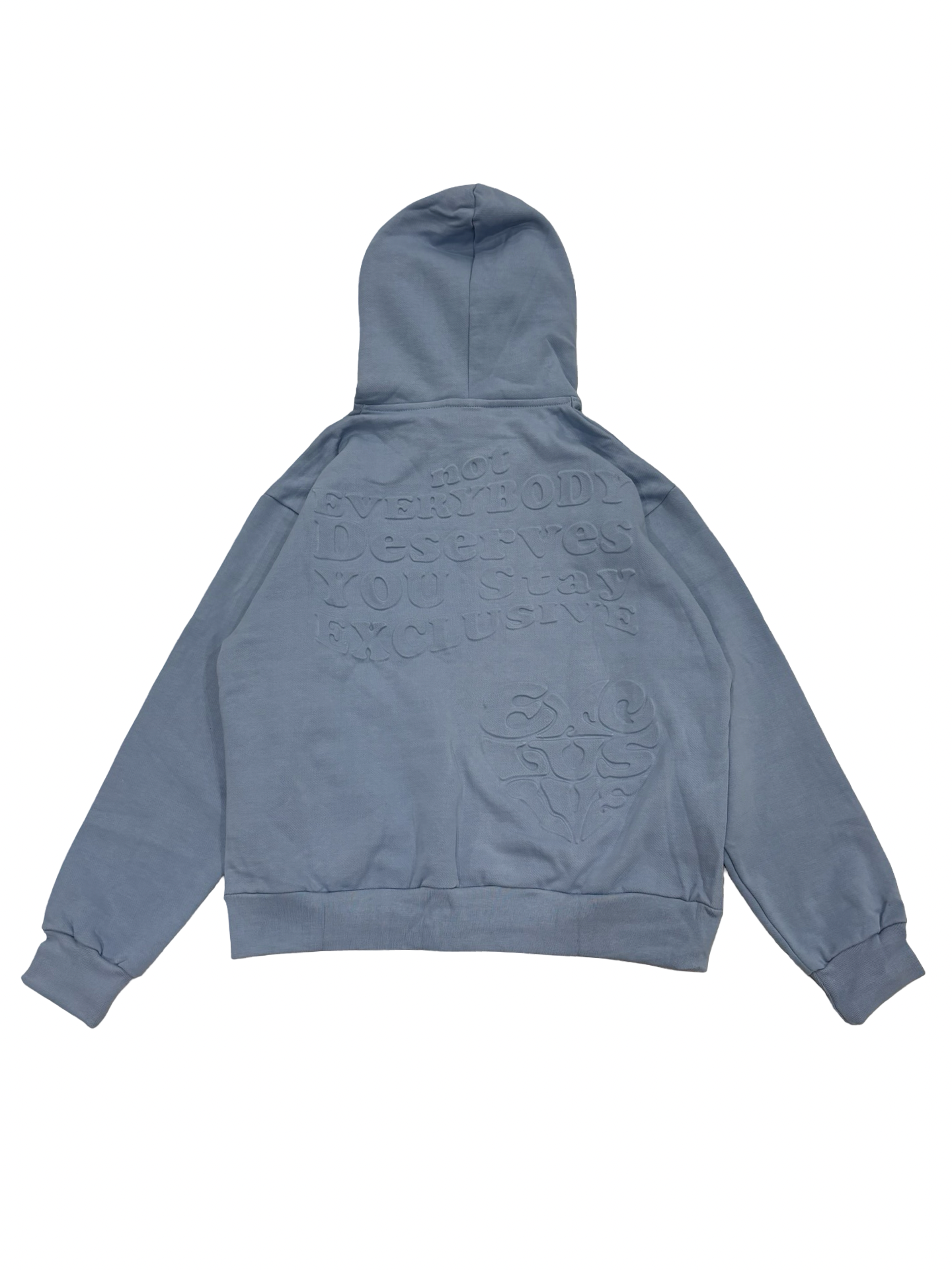 Blue Emboss Hoodie